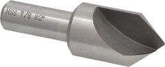 Interstate - 7/8" Head Diam, 1/2" Shank Diam, 1 Flute 82° High Speed Steel Countersink - Americas Industrial Supply