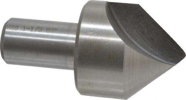 Interstate - 1-1/2" Head Diam, 3/4" Shank Diam, 1 Flute 82° High Speed Steel Countersink - Americas Industrial Supply