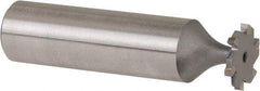 Made in USA - 1/2" Diam x 1/16" Face Width, Carbide-Tipped, 6 Teeth, Shank Connection Woodruff Keyseat Cutter - Uncoated, 2-1/16" OAL x 1/2" Shank, Straight Teeth, ANSI 204, Old Standard 1 - Americas Industrial Supply