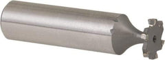 Made in USA - 1/2" Diam x 1/16" Face Width, Carbide-Tipped, 6 Teeth, Shank Connection Woodruff Keyseat Cutter - Uncoated, 2-1/16" OAL x 1/2" Shank, Staggered Teeth, ANSI 204, Old Standard 1 - Americas Industrial Supply