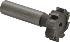 Made in USA - 1-1/8" Diam x 5/16" Face Width, Carbide-Tipped, 8 Teeth, Shank Connection Woodruff Keyseat Cutter - Uncoated, 2-5/16" OAL x 1/2" Shank, Staggered Teeth, ANSI 1009, Old Standard C - Americas Industrial Supply