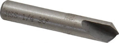 Interstate - 1/4" Head Diam, 1/4" Shank Diam, 1 Flute 90° High Speed Steel Countersink - Americas Industrial Supply