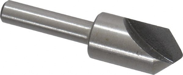 Interstate - 1/2" Head Diam, 1/4" Shank Diam, 1 Flute 90° High Speed Steel Countersink - Americas Industrial Supply
