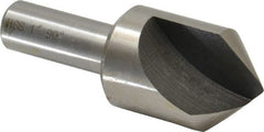 Interstate - 1" Head Diam, 1/2" Shank Diam, 1 Flute 90° High Speed Steel Countersink - Americas Industrial Supply