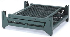 Steel King - 45" Long x 48" Wide x 42" High Wire Mesh Collapsible Bulk Storage and Transport Container with 2 Gates - 4,000 Lb. Load Capacity - Americas Industrial Supply
