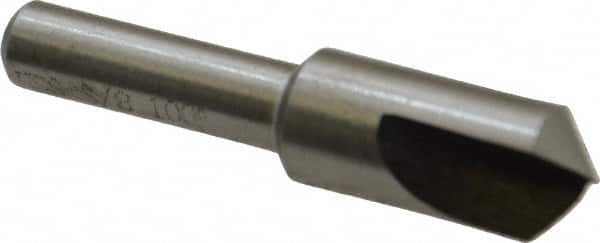 Interstate - 3/8" Head Diam, 1/4" Shank Diam, 1 Flute 100° High Speed Steel Countersink - Americas Industrial Supply