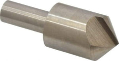 Interstate - 1" Head Diam, 1/2" Shank Diam, 1 Flute 100° High Speed Steel Countersink - Bright Finish, 2-3/4" OAL, Single End, Straight Shank, Right Hand Cut - Americas Industrial Supply