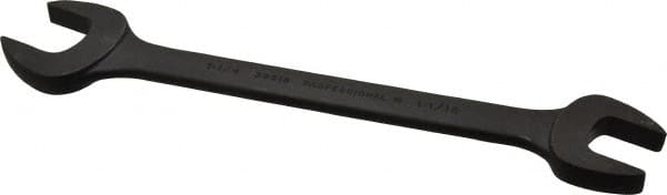 Proto - 1-1/16" x 1-1/4" Standard Open End Wrench - 13-43/64" OAL, Double End, Black Finish, 15° Head Angle - Americas Industrial Supply