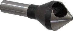 Interstate - 1/2" Shank Diam, 0 Flute 82° High Speed Steel Countersink - Bright Finish, Single End, Straight Shank, Right Hand Cut - Americas Industrial Supply