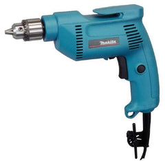 Makita - 3/8" Keyed Chuck, 2,500 RPM, Pistol Grip Handle Electric Drill - 4.9 Amps, 115 Volts, Reversible, Includes Chuck Key & Drill Chuck - Americas Industrial Supply