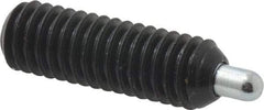 Gibraltar - 5/16-18, 1" Thread Length, 3/16" Plunger Projection, Steel Threaded Spring Plunger - 0.135" Max Plunger Diam, 1" Plunger Length, 1.5 Lb Init End Force, 4.5 Lb Final End Force, 3/32" Hex - Americas Industrial Supply