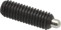 Gibraltar - 3/8-16, 1-1/8" Thread Length, 3/16" Plunger Projection, Steel Threaded Spring Plunger - 0.186" Max Plunger Diam, 1-1/8" Plunger Length, 2.8 Lb Init End Force, 7.2 Lb Final End Force, 3/16" Hex - Americas Industrial Supply