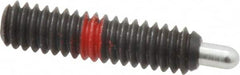 Gibraltar - 1/4-20, 1" Thread Length, 3/16" Plunger Projection, Steel Threaded Spring Plunger - 0.118" Max Plunger Diam, 1" Plunger Length, 1 Lb Init End Force, 4 Lb Final End Force, 5/64" Hex - Americas Industrial Supply