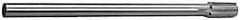 Made in USA - 27/32" Diam, 5/8" Max Diam Straight Shank, 1-3/8" Flute Length, Machine Expansion Reamer - Straight Flute, 9-1/2" OAL, Right Hand Cut, 8 Flutes, High Speed Steel, Bright Finish - Americas Industrial Supply