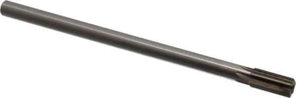 Interstate - 7/16" Diam, 0.372 to 0.375" Max Diam Straight Shank, 7/8" Flute Length, Machine Expansion Reamer - Straight Flute, 7" OAL, Right Hand Cut, 6 Flutes, High Speed Steel, Bright Finish - Americas Industrial Supply