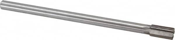 Interstate - 17/32" Diam, 0.4345 to 0.4375" Max Diam Straight Shank, 1" Flute Length, Machine Expansion Reamer - Straight Flute, 8" OAL, Right Hand Cut, 6 Flutes, High Speed Steel, Bright Finish - Americas Industrial Supply