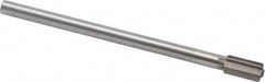 Interstate - 9/16" Diam, 0.4345 to 0.4375" Max Diam Straight Shank, 1-1/8" Flute Length, Machine Expansion Reamer - Straight Flute, 8" OAL, Right Hand Cut, 6 Flutes, High Speed Steel, Bright Finish - Americas Industrial Supply