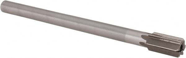 Interstate - 23/32" Diam, 0.5605 to 0.5625" Max Diam Straight Shank, 1-1/4" Flute Length, Machine Expansion Reamer - Straight Flute, 9" OAL, Right Hand Cut, 6 Flutes, High Speed Steel, Bright Finish - Americas Industrial Supply