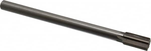 Interstate - 25/32" Diam, 0.623 to 0.625" Max Diam Straight Shank, 1-3/8" Flute Length, Machine Expansion Reamer - Straight Flute, 9-1/2" OAL, Right Hand Cut, 6 Flutes, High Speed Steel, Bright Finish - Americas Industrial Supply