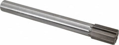 Interstate - 1-1/2" Diam, 1.248 to 1.25" Max Diam Straight Shank, 2-1/8" Flute Length, Machine Expansion Reamer - Straight Flute, 12-1/2" OAL, Right Hand Cut, 10 Flutes, High Speed Steel, Bright Finish - Americas Industrial Supply