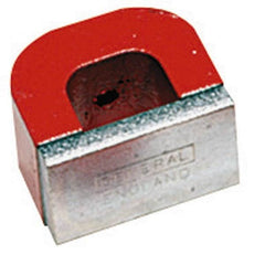 General - 1 Hole, 3/16" Hole Diam, 3" Overall Width, 15/16" Deep, 2-1/2" High, 50 Lb Average Pull Force, Alnico Power Magnets - 3/4" Pole Width - Americas Industrial Supply