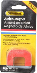 General - 1 Hole, 3/16" Hole Diam, 1-3/4" Overall Width, 1-1/8" Deep, 1-1/8" High, 30 Lb Average Pull Force, Alnico Power Magnets - 5/16" Pole Width - Americas Industrial Supply