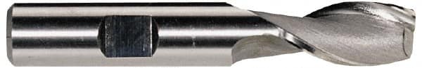 Hertel - 1-1/4", 3" LOC, 1-1/4" Shank Diam, 5-1/2" OAL, 2 Flute, High Speed Steel Square End Mill - Single End, Uncoated, Spiral Flute, 30° Helix, Centercutting, Right Hand Cut, Right Hand Flute - Americas Industrial Supply