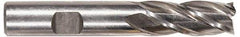 Hertel - 2", 2" LOC, 1-1/4" Shank Diam, 4-1/2" OAL, 4 Flute, High Speed Steel Square End Mill - Single End, Uncoated - Americas Industrial Supply
