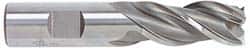 Accupro - 1", 4" LOC, 1" Shank Diam, 6-1/2" OAL, 3 Flute, Powdered Metal Square End Mill - Single End, Uncoated, Spiral Flute, 42° Helix, Centercutting, Right Hand Cut, Right Hand Flute - Americas Industrial Supply