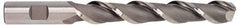Hertel - 1-1/4", 4" LOC, 1-1/4" Shank Diam, 6-1/2" OAL, 3 Flute, High Speed Steel Square End Mill - Single End, Uncoated, Spiral Flute, 42° Helix, Centercutting, Right Hand Cut, Right Hand Flute - Americas Industrial Supply