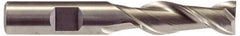 Hertel - 1-1/2", 2" LOC, 1-1/4" Shank Diam, 4-1/2" OAL, 2 Flute, High Speed Steel Square End Mill - Single End, Uncoated, Spiral Flute, 42° Helix, Centercutting, Right Hand Cut, Right Hand Flute - Americas Industrial Supply