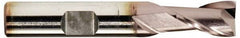 Hertel - 17/32", 1-1/8" LOC, 1/2" Shank Diam, 3-3/8" OAL, 2 Flute, High Speed Steel Square End Mill - Single End, TiCN Finish, Spiral Flute, 30° Helix, Centercutting, Right Hand Cut, Right Hand Flute - Americas Industrial Supply