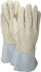 PRO-SAFE - Size L Unlined Pigskin Welding Glove - 30.5cm OAL, Gauntlet Cuff, Straight Thumb, For MIG/TIG - Americas Industrial Supply