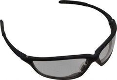 MCR Safety - Clear Lenses, Framed Safety Glasses - Anti-Fog, Scratch Resistant, Onyx/Graphite Gray Polycarbonate Frame, Size Universal, Wrap Around - Americas Industrial Supply