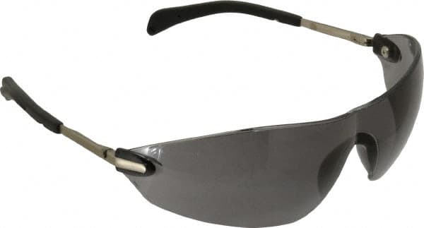 MCR Safety - Gray Lenses, Frameless Safety Glasses - Scratch Resistant, Size Universal, Wrap Around - Americas Industrial Supply