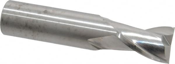 RobbJack - 3/4", 1" LOC, 3/4" Shank Diam, 3-1/2" OAL, 2 Flute, Solid Carbide Square End Mill - Single End, Uncoated, Spiral Flute, 30° Helix, Centercutting, Right Hand Cut, Right Hand Flute, Series S1-201 - Americas Industrial Supply