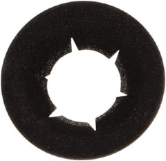 Made in USA - 3/16" OD, Spring Steel Push Nut - Black Phosphate, 3/32" Shaft Diam - Americas Industrial Supply