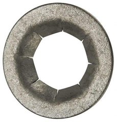 Made in USA - 7/8" OD, Spring Steel Push Nut - Zinc-Plated, 7/16" Shaft Diam - Americas Industrial Supply