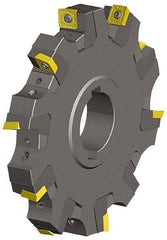 Kennametal - Arbor Hole Connection, 0.548" Cutting Width, 1.03" Depth of Cut, 4" Cutter Diam, 1-1/4" Hole Diam, 6 Tooth Indexable Slotting Cutter - KSSS Toolholder, SPCT, SPET, SPPT Insert - Americas Industrial Supply