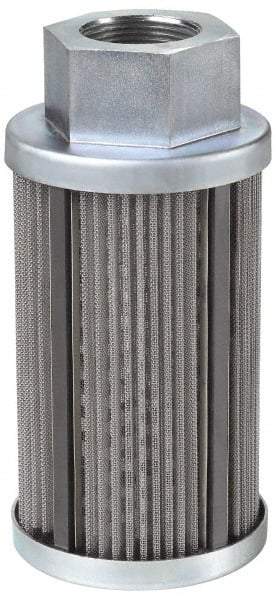 Parker - 30 Mesh, 95 LPM, 25 GPM, 3.53" Diam, Male/Female Magnetic Suction Strainer - 1-1/4 Port NPT, 7.39" Long - Americas Industrial Supply