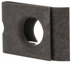 Made in USA - #10-32 Screw, 0.025 to 1/16" Thick, Spring Steel Standard U Nut - 5/16" Center Edge, Black Phosphate Finish - Americas Industrial Supply