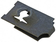 Made in USA - #6 Screw, 0.025 to 0.04" Thick, Spring Steel J Nut - 7/32" Center Edge, Black Phosphate Finish - Americas Industrial Supply