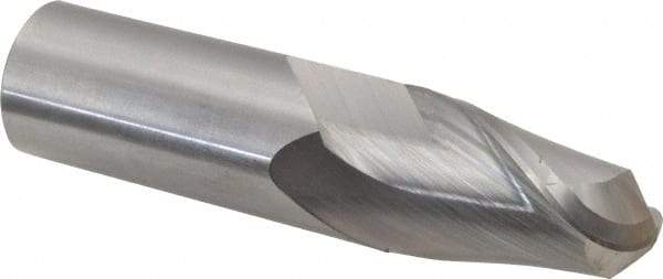 Hertel - 1" Diam, 1-1/2" LOC, 2 Flute Solid Carbide Ball End Mill - Uncoated, Single End, 4" OAL, 1" Shank Diam - Americas Industrial Supply
