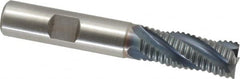 Hertel - 1/2" Diam, Coarse Pitch, 1-1/4" LOC, 4 Flute Cobalt Roughing Square End Mill - TiCN Finish, 3-1/4" OAL, 1/2" Shank Diam, Single End, 30° Helix - Americas Industrial Supply