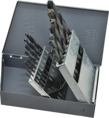 Hertel - 1/16 to 1/2", 118° Point, Oxide Finish, High Speed Steel Jobber Length Drill Bit Set - Americas Industrial Supply
