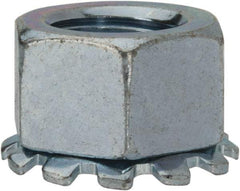 Value Collection - 1/2-13, Zinc Plated, Steel Hex Nut with External Tooth Washer - 7/8" Washer Diam, 3/4" Width Across Flats - Americas Industrial Supply