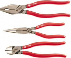 Wiha - 3 Piece Cutting Plier Set - Comes in Box - Americas Industrial Supply