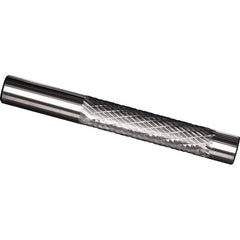Made in USA - 8mm Diam, 22mm LOC, Plain End, Solid Carbide Diamond Pattern Router Bit - Right Hand Cut, 63mm OAL - Americas Industrial Supply