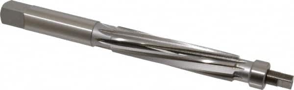 Value Collection - 7/8" Reamer Diam, 0.006 Max Expansion, Straight Shank, 4" Flute Length, Hand Expansion Reamer - Spiral Flute, 9" OAL, Left Hand Spiral, Right Hand Cut, 8 Flutes, High Speed Steel - Americas Industrial Supply