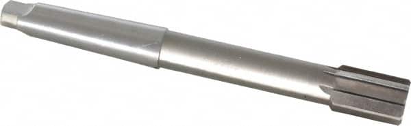 Interstate - 1-3/8" Diam, 0.998 to 0.9995" Max Diam 4MT Morse Taper Shank, 2" Flute Length, Machine Expansion Reamer - Straight Flute, 12" OAL, Right Hand Cut, 8 Flutes, High Speed Steel, Bright Finish - Americas Industrial Supply